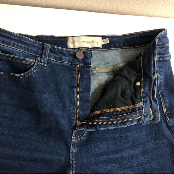 Soft Surroundings Womens Style 3CW54 High Rise Blue Jeans 12 - Picture 4 of 11